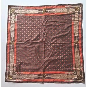 Women's Vintage 1970's Glentex Made in Japan 100% Nylon Abt 35"x34" Scarf U308